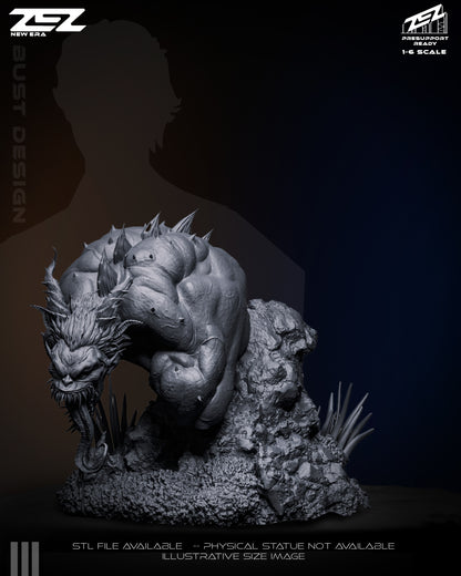 Absolute Joker resin bust close up monstrous face long tongue sharp teeth horror collectible display piece