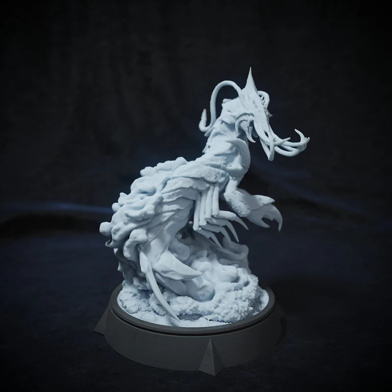 Karosh, Serpent of the Ocean, a towering lobster with claws and tendrils ready to strike, strikes an epic pose like it’s auditioning to be the king of the seafood buffet. This oceanic beast miniature is a perfect menace for D&D or Pathfinder maritime encounters, bringing both fear and a pinch of salt to your tabletop!