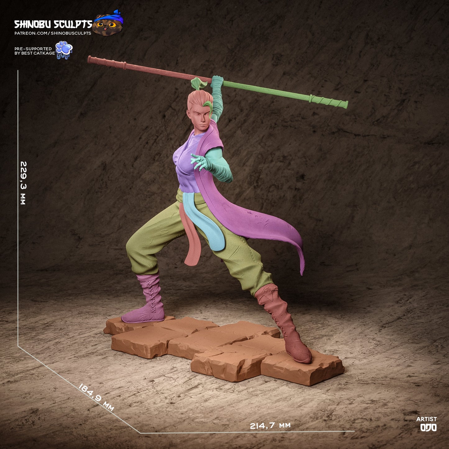 Beauregard Lionett statue dimensions size reference display