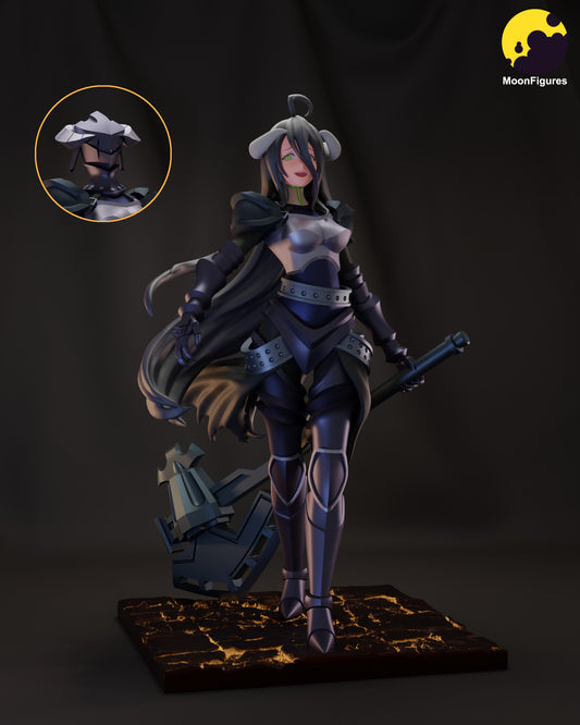 Albedo Overlord 1:10 scale collectible figure colored render with alternate helmet option