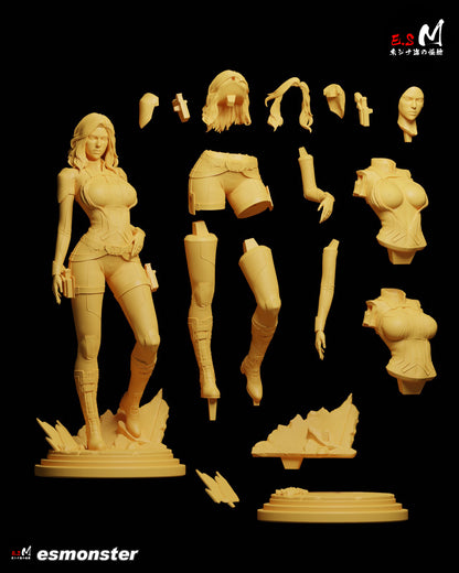 Black Widow parts view statue Marvel Comics female superhero tactical pose collectible