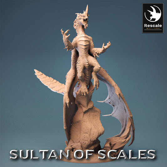 A detailed 3D miniature of the Legendary Chromatic Blue Dragon, standing tall with outstretched wings and a menacing stance. Ideal for Dungeons & Dragons, Pathfinder, and other tabletop RPGs, this model adds an electrifying presence to any fantasy setting.