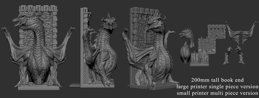 Red Dragon Book Ends Shelf Decor