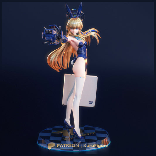 Bunny Asuma Toki Blue Archive figure side angle highlighting silhouette heels and stance