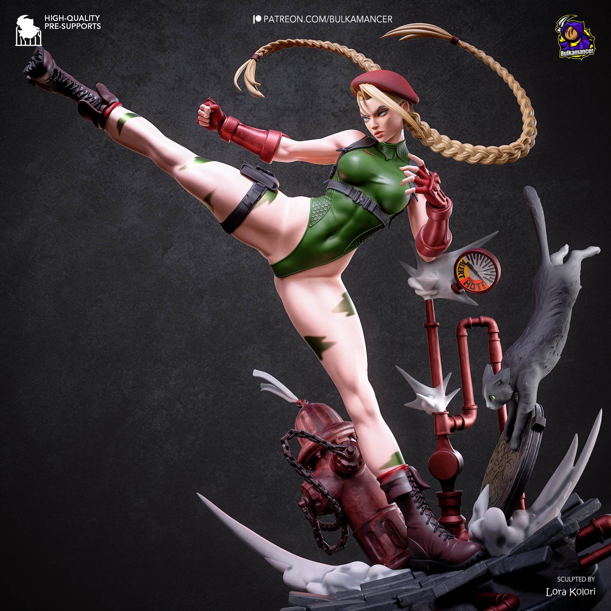 Cammy from Street Fighter 1-8 scale figure painted front view