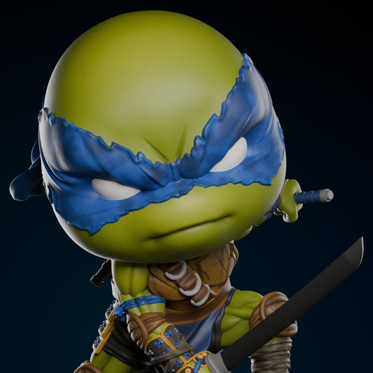 Chibi Leonardo Teenage Mutant Ninja Turtles Close Up View