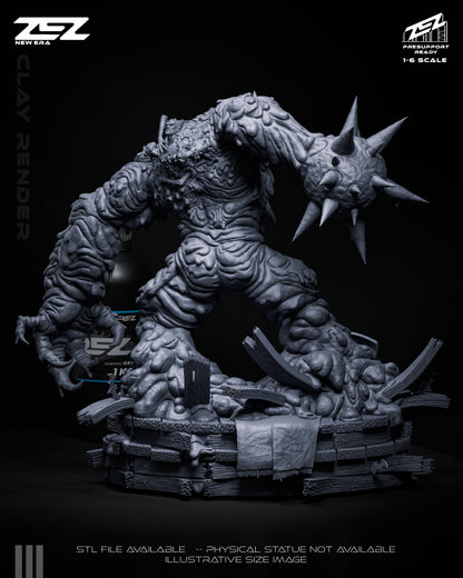 clayface dc comics statue back view melting body texture large monster form base detail resin collectible