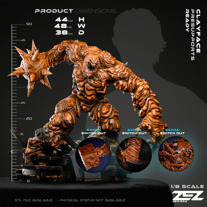 clayface dc comics statue dimensions height width depth large villain figure size reference resin collectible