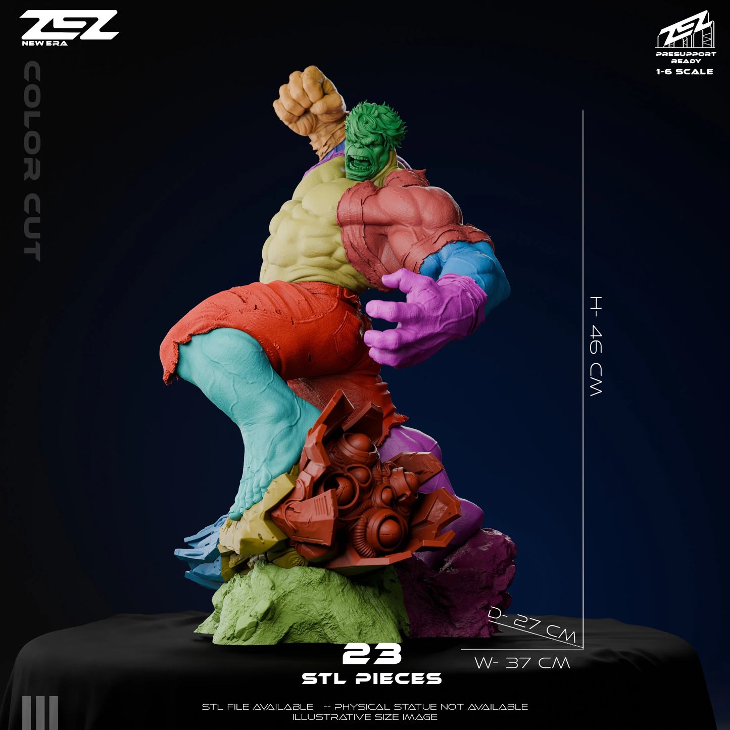 Zez Studio's Hulk X Hulkbuster Diorama - Marvel Comics - 1:6 Scale Figures