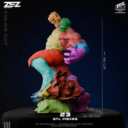 Zez Studio's Hulk X Hulkbuster Diorama - Marvel Comics - 1:6 Scale Figures