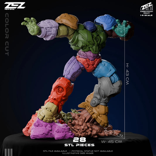 Zez Studio's Hulk X Hulkbuster Diorama - Marvel Comics - 1:6 Scale Figures