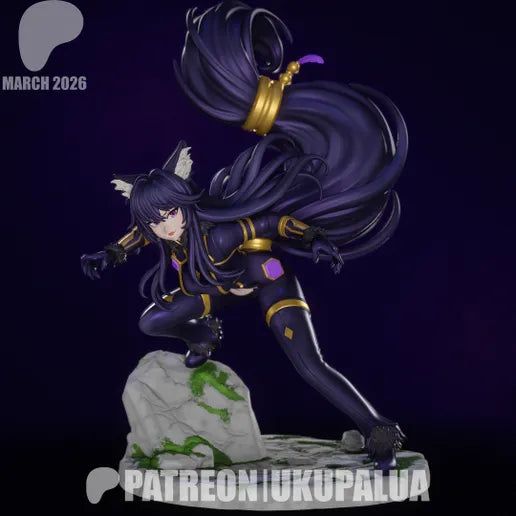 Delta Eminence in Shadow painted resin statue action pose beastkin character anime display figure