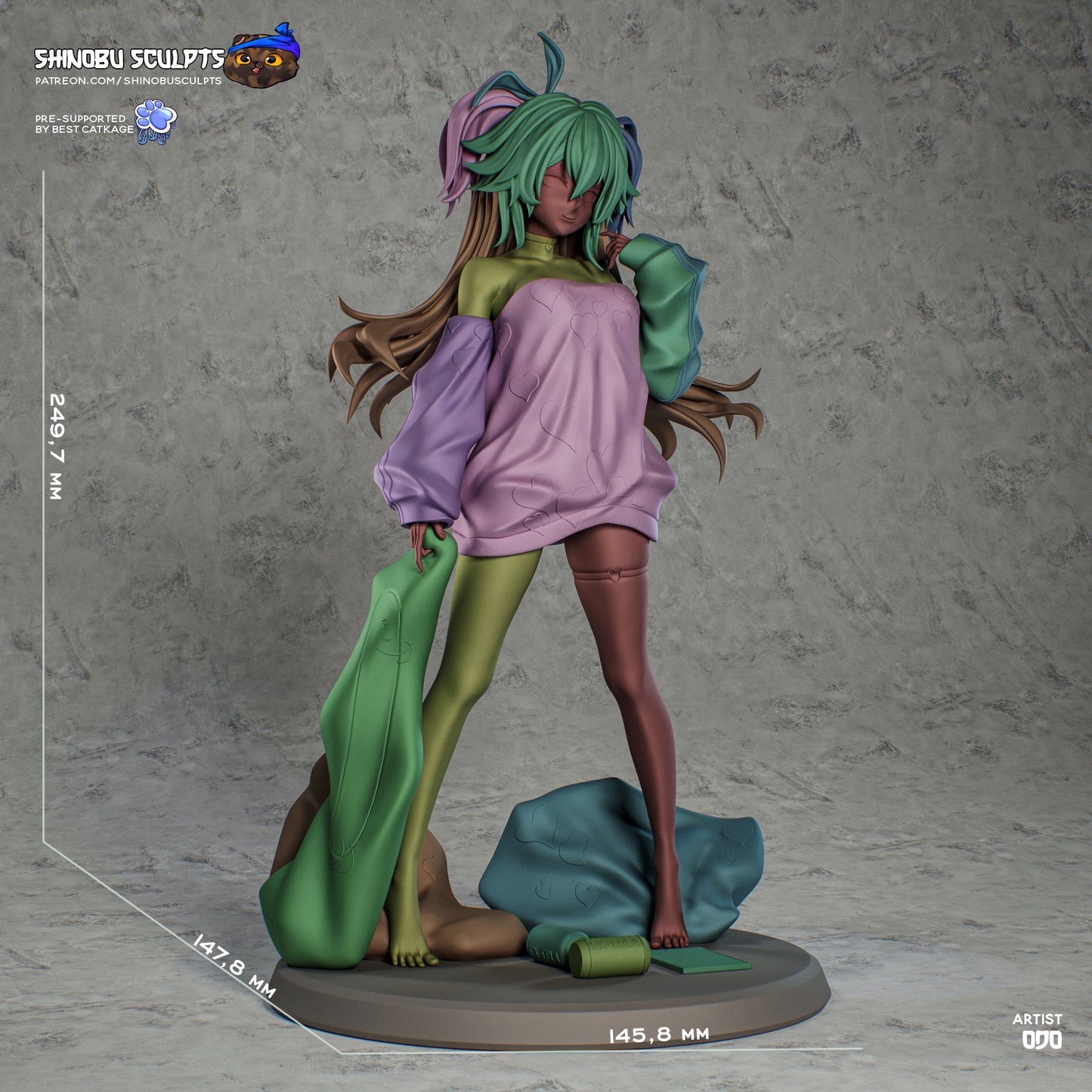 Florence Girls’ Frontline 2 Exilium 1:8 scale collectible figure dimensions height width depth reference image