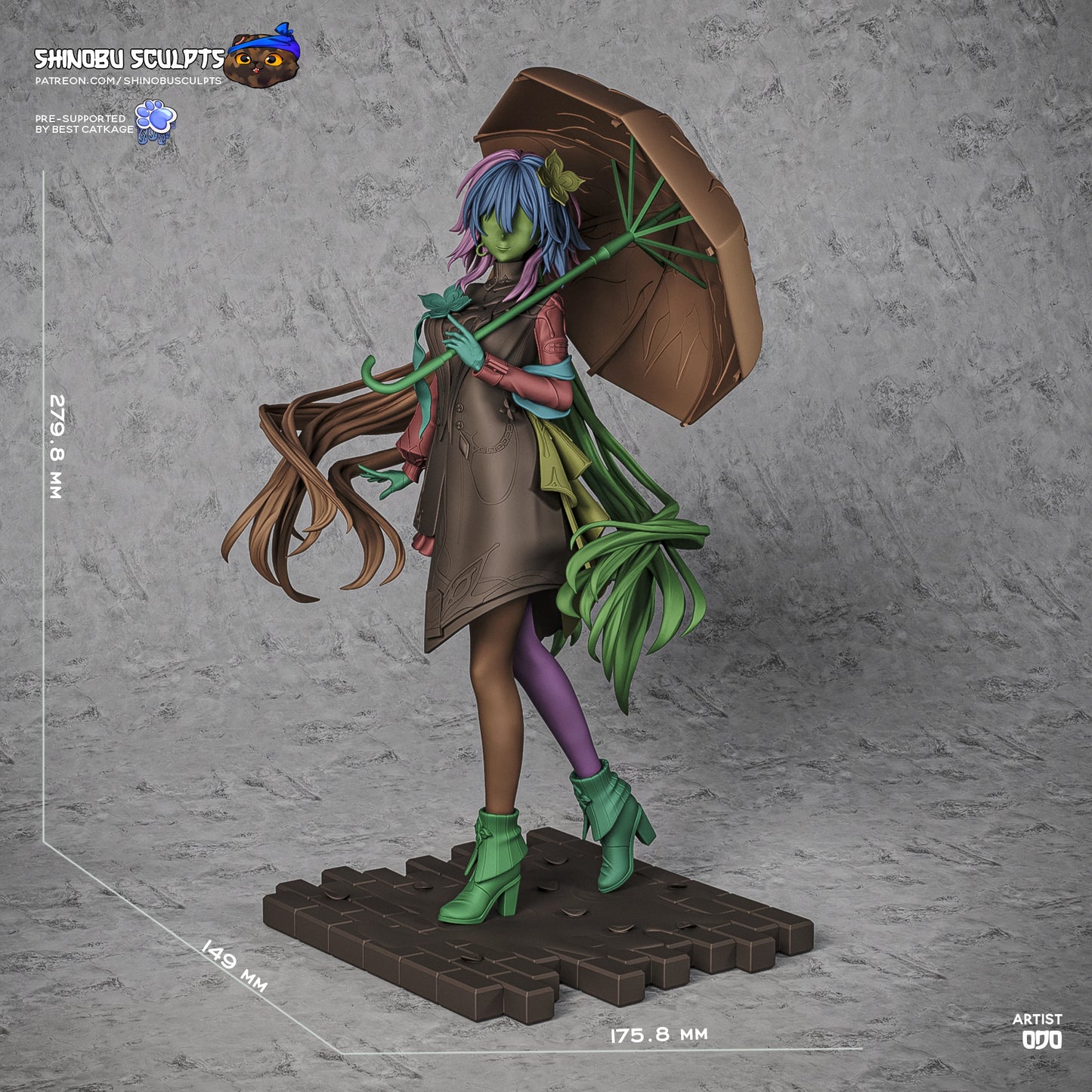 Everknight Honkai Star Rail 1:8 scale figure alternate color variant umbrella pose