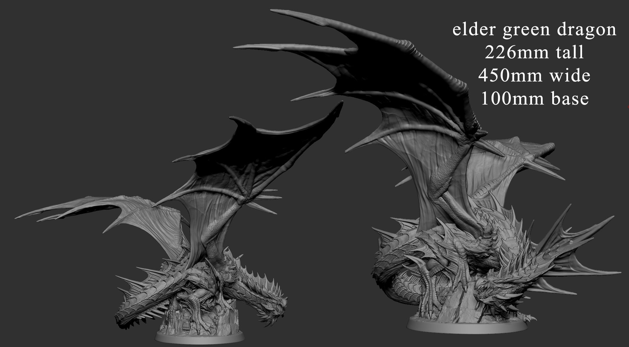 Elder Green Dragon Miniature - Clash of the Primevals – Dungeon