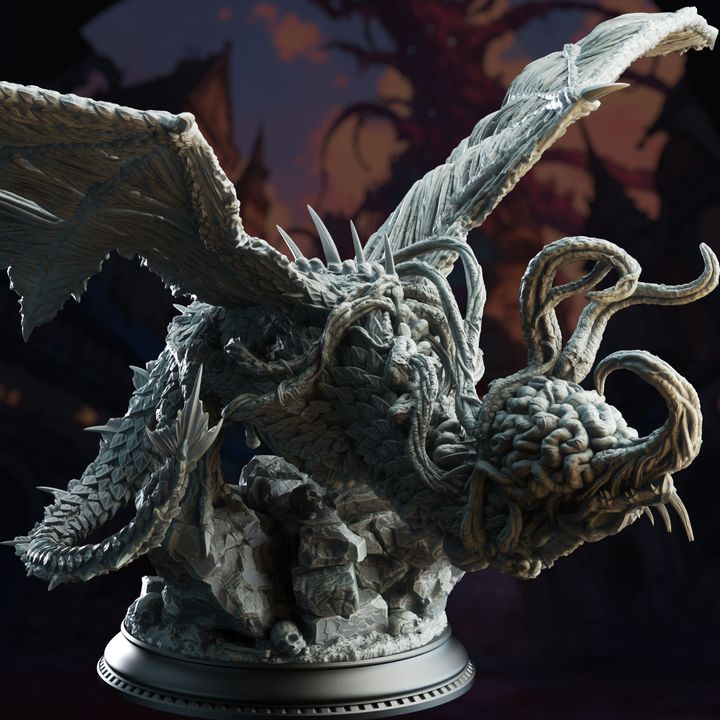 Eldritch Flayed Dragon - Midorius the Remade - Dungeon Master Minis