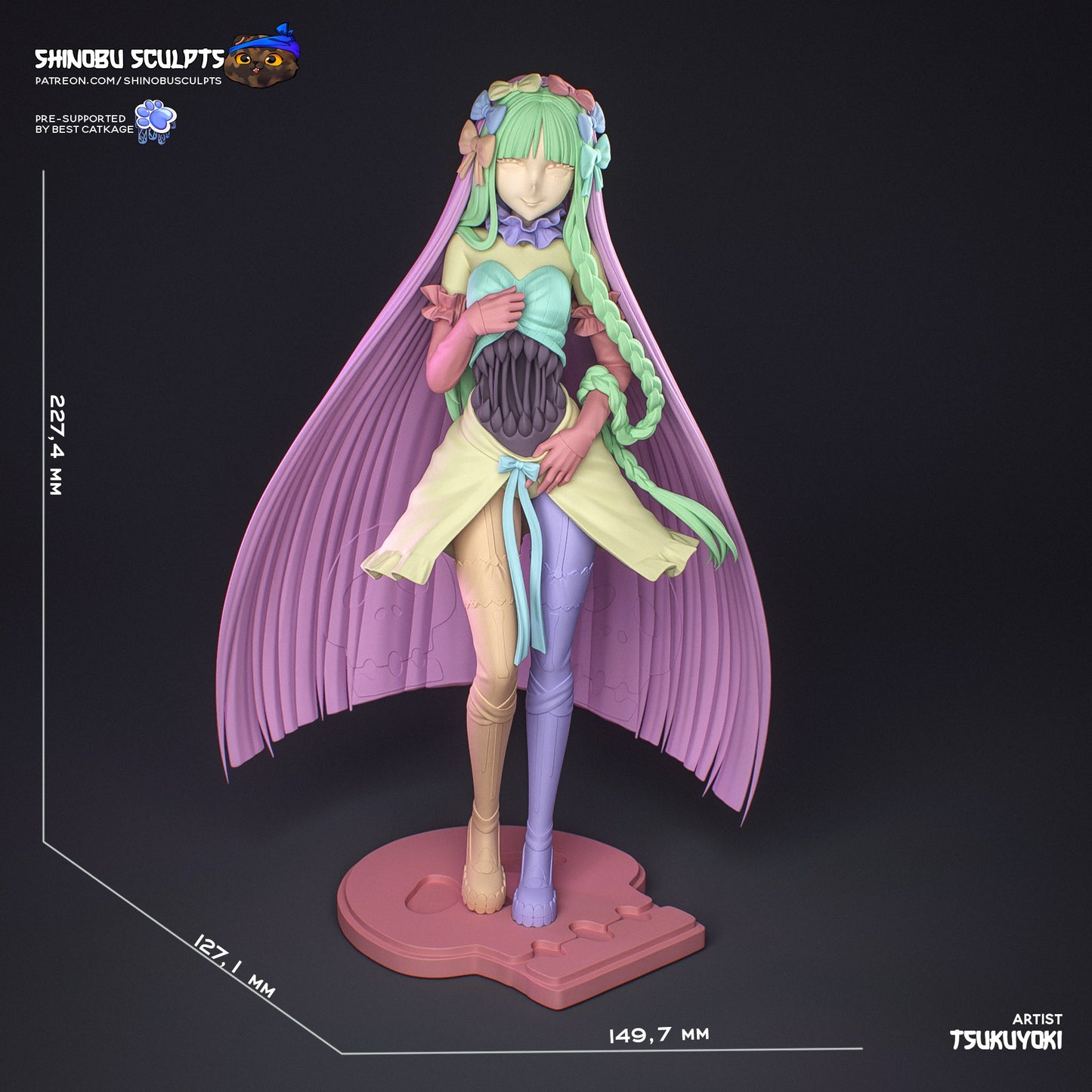francesca fate strange fake statue dimensions height width depth anime figure size reference resin collectible