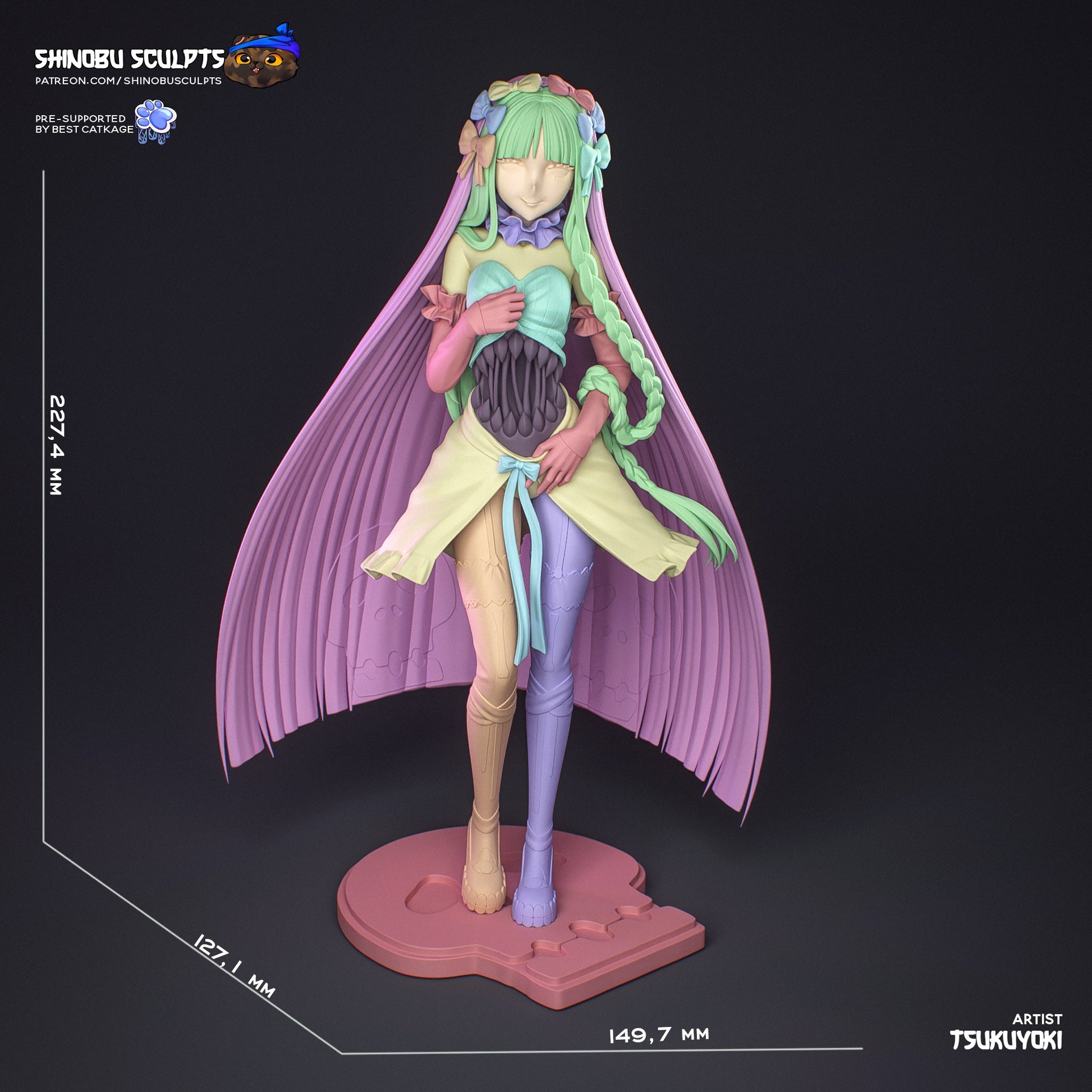 francesca fate strange fake statue dimensions height width depth anime figure size reference resin collectible