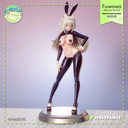 Fuwawa Hololive 1:7 scale resin statue reverse bunny front pose anime VTuber collectible detailed bunny outfit high heels