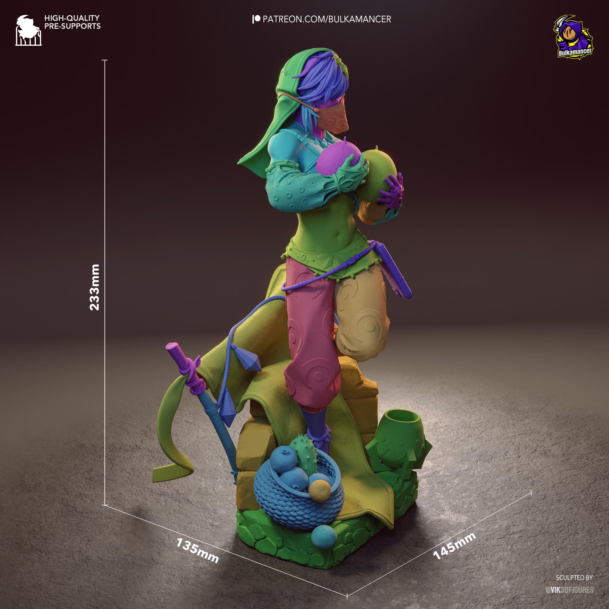 Gerudo Link Tears of the Kingdom 1-8 scale figure dimensions and measurements