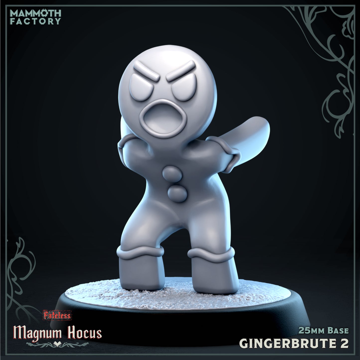 Gingerbrute angry gingerbread resin miniature variant 2 from Magnum Hocus