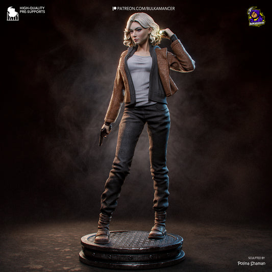 Grace Ashcroft Resident Evil 1:8 scale resin collector statue assembled full color render dynamic action pose display collectible