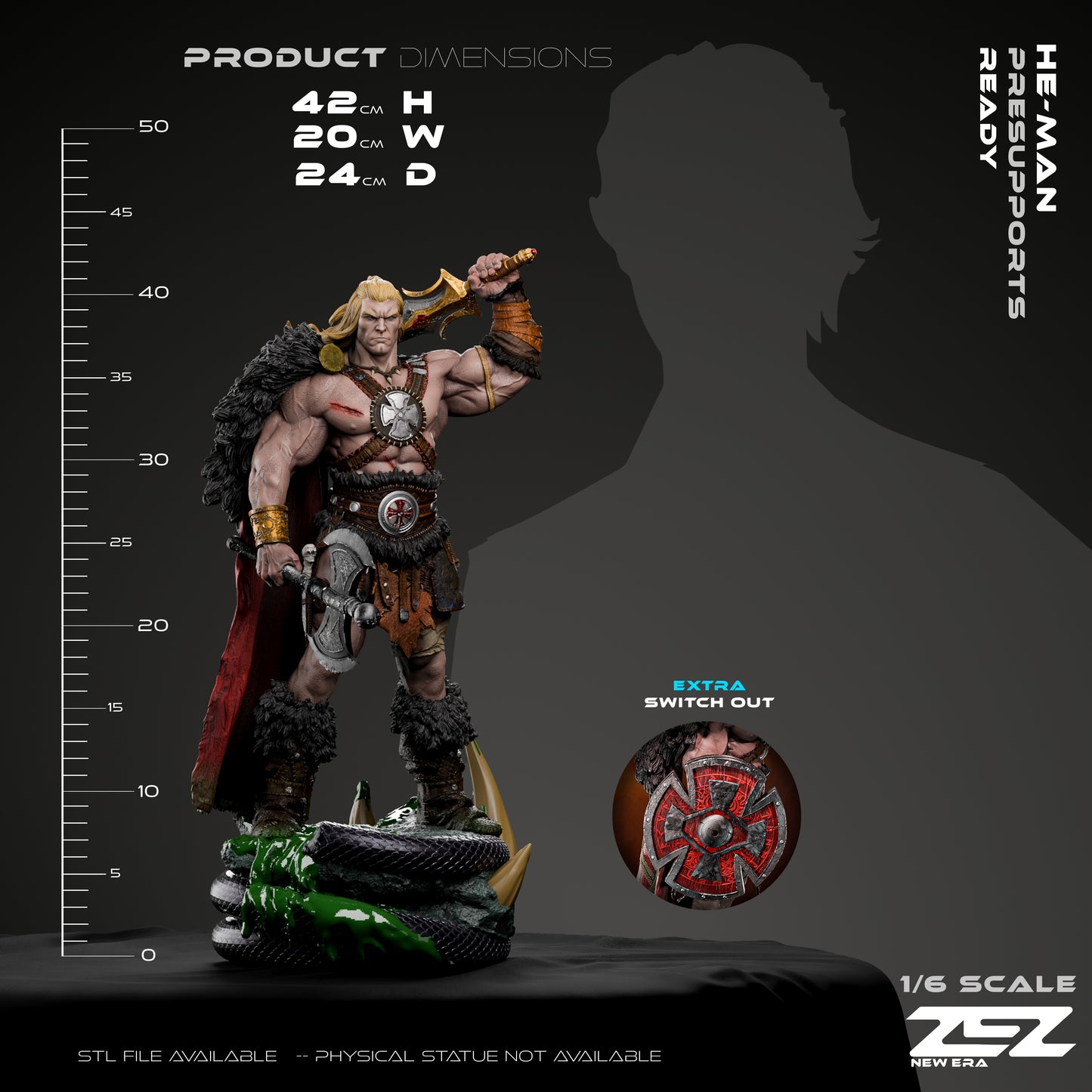 He Man Masters of the Universe 1-6 Scale Figure Dimensions and Scale Comparison