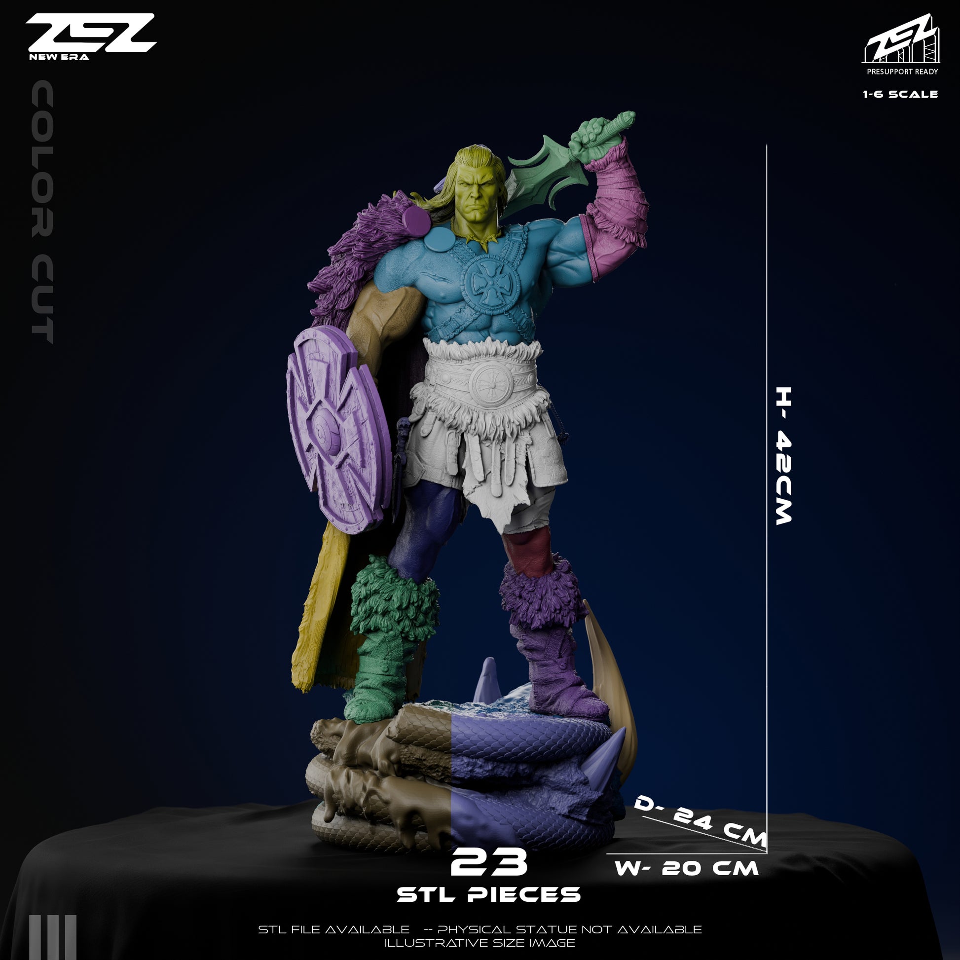 He Man Masters of the Universe 1-6 Scale Figure Parts Layout