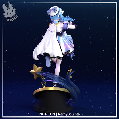 Hoshimachi Suisei Vtuber figure Outfit B Hololive idol singer anime collectible rear view