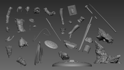 Brother Nier NieR Replicant 1:7 scale collectible figure exploded view modular parts sword book clothing base