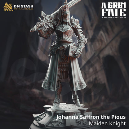 Inquisitor Knight - Johanna Saffron the Pious - Dungeon Master Minis