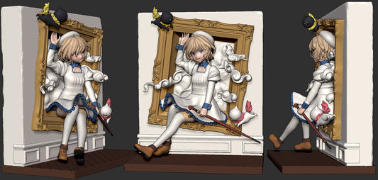 Kotoko Iwanaga Kyokou Suiri statue multi angle collage showing front side and rear views