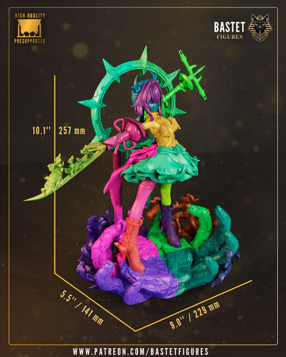 Laevatain resin statue dimensions height width depth anime figure Arknights Endfield collectible