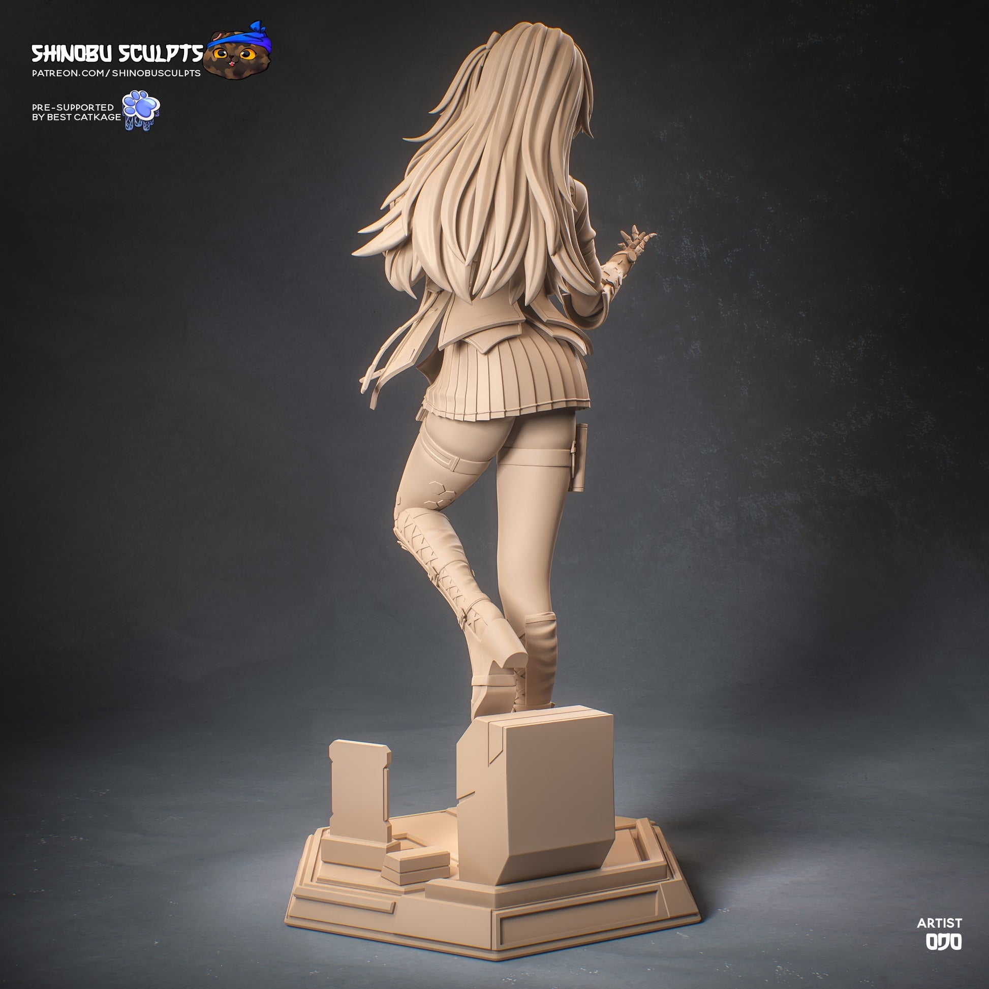 Leva Girls Frontline 2 Exilium rear view sci fi anime collectible figure