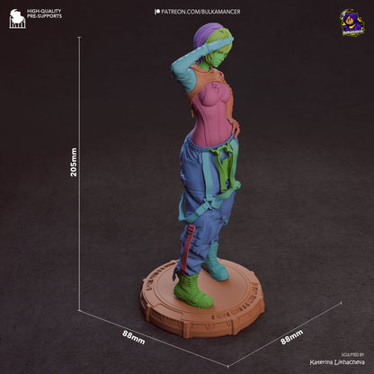 Lily Stellar Blade 1:8 scale resin statue dimensions render 205mm height 88mm base width sci fi gaming collectible