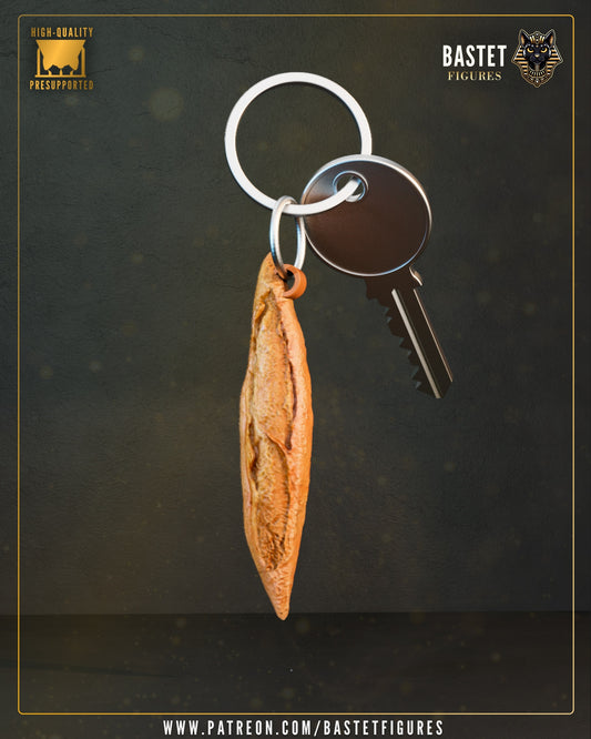 Maelle Expedition 33 baguette keychain novelty bread accessory metal keyring