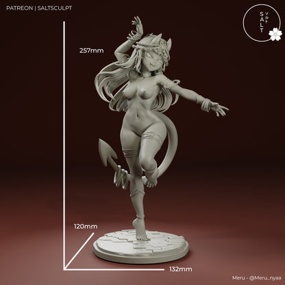 Meru succubus NSFW anime figure nude pose resin statue dimensions height width depth