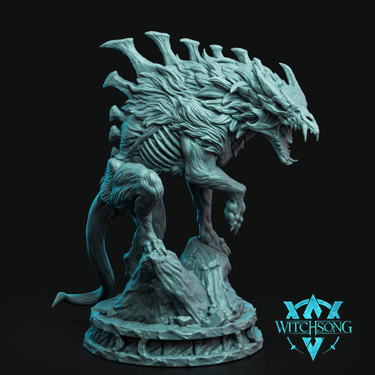 Minions of the Goddess demon hunter resin miniature with massive claws skeletal face muscular body and infernal predator styling for Dungeons and Dragons Pathfinder and dark fantasy tabletop RPGs