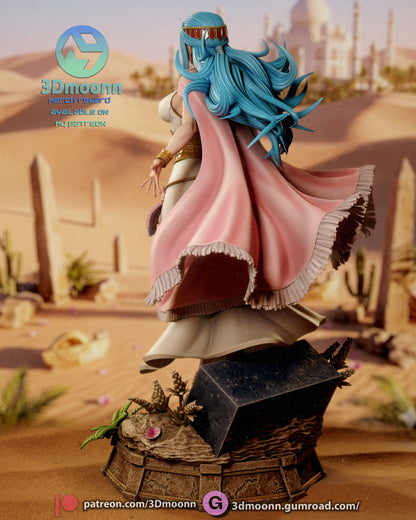Nefertari Vivi One Piece 1-6 scale figure rear view showing cape and desert base