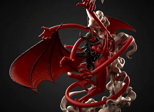 Nico Robin devil form One Piece figure demon wings multiple arms anime collectible statue painted render