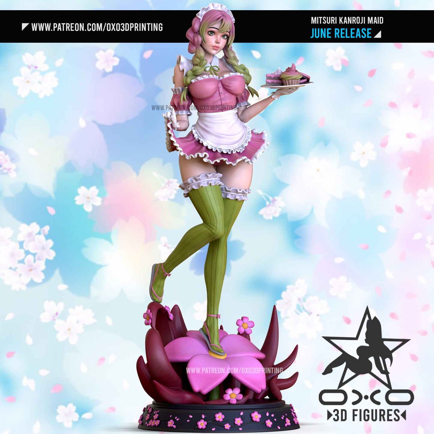 NSFW/SFW Mitsuri Maid OXO3D 18+ Only - Dungeon Master Minis