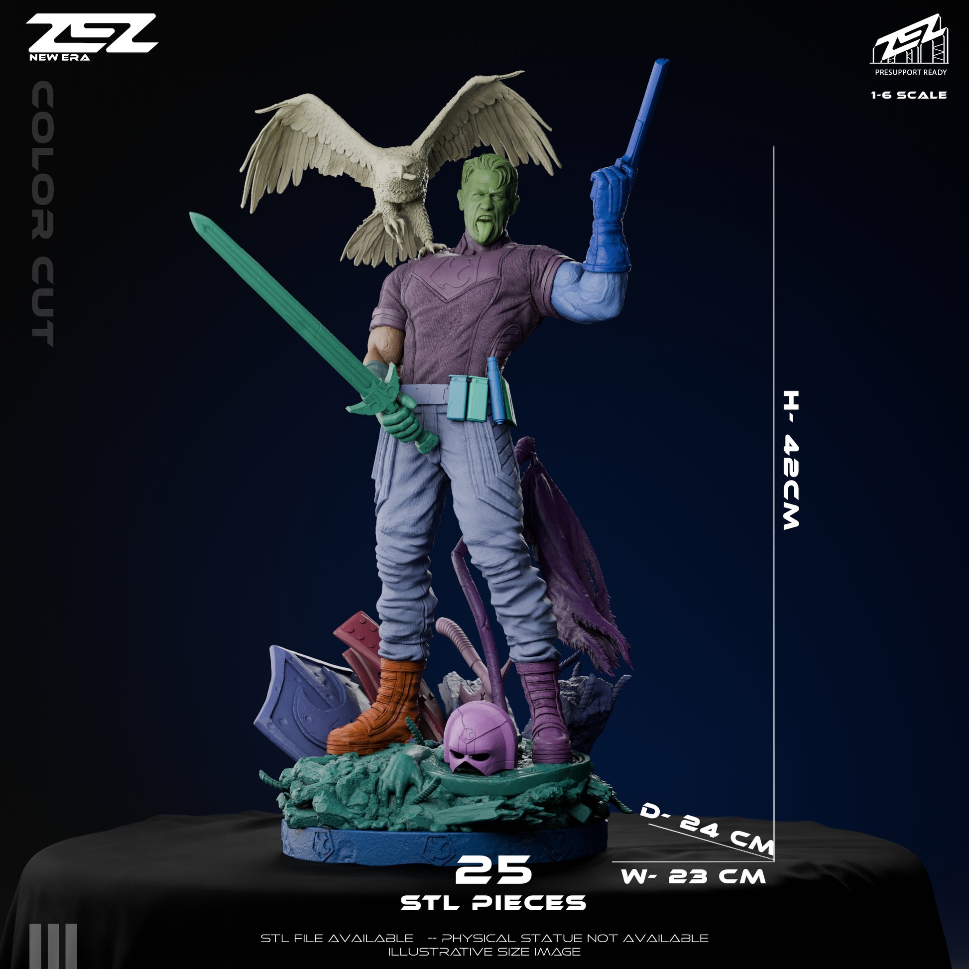 Peacemaker DC Comics 1-6 scale figure dimensions size reference