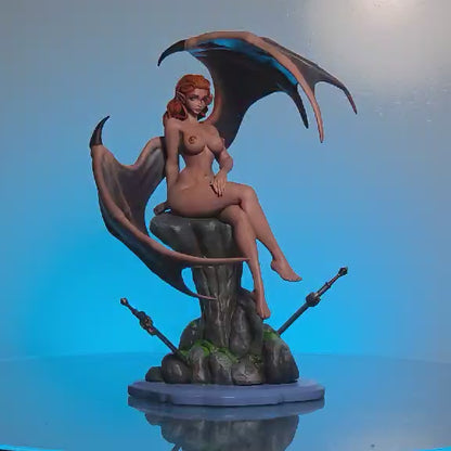 Succubus Izel Pinup (SFW/NSFW 18+) - 75mm, 120mm Scale