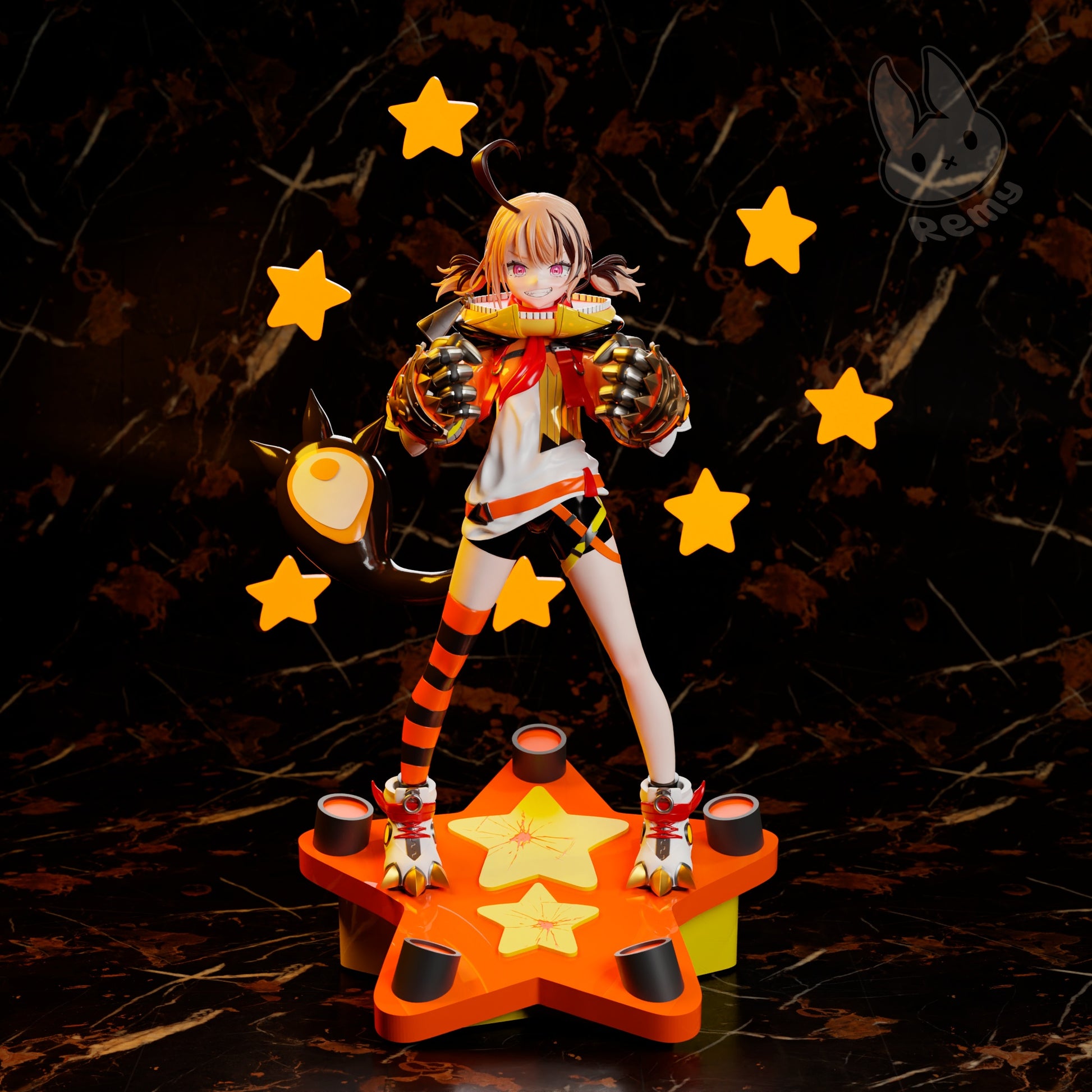 gigi murin hololive 1:7 scale figure front pose star base oversized claw gloves vtuber collectible