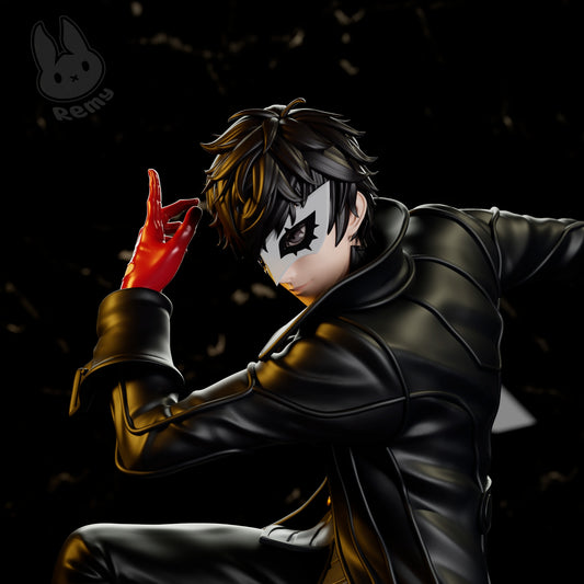 joker persona 5 1:7 scale figure close up face mask red glove anime collectible