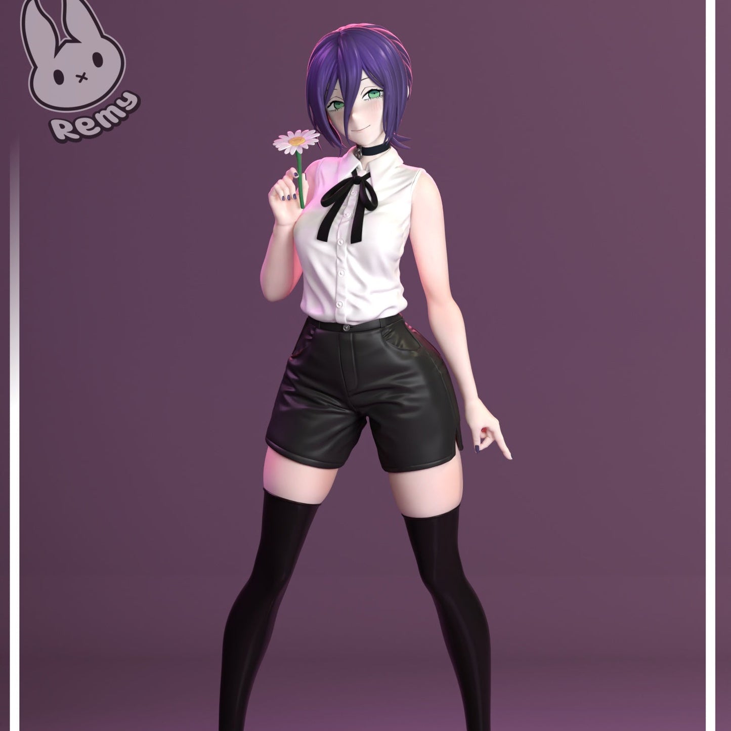 Reze Chainsaw Man 1:7 scale figure painted reference render flower pose blouse shorts stockings anime display statue