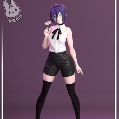 Reze Chainsaw Man 1:7 scale figure painted reference render flower pose blouse shorts stockings anime display statue
