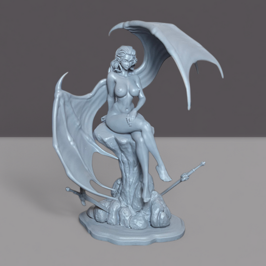 Succubus Izel Pinup (SFW/NSFW 18+) - 75mm, 120mm Scale