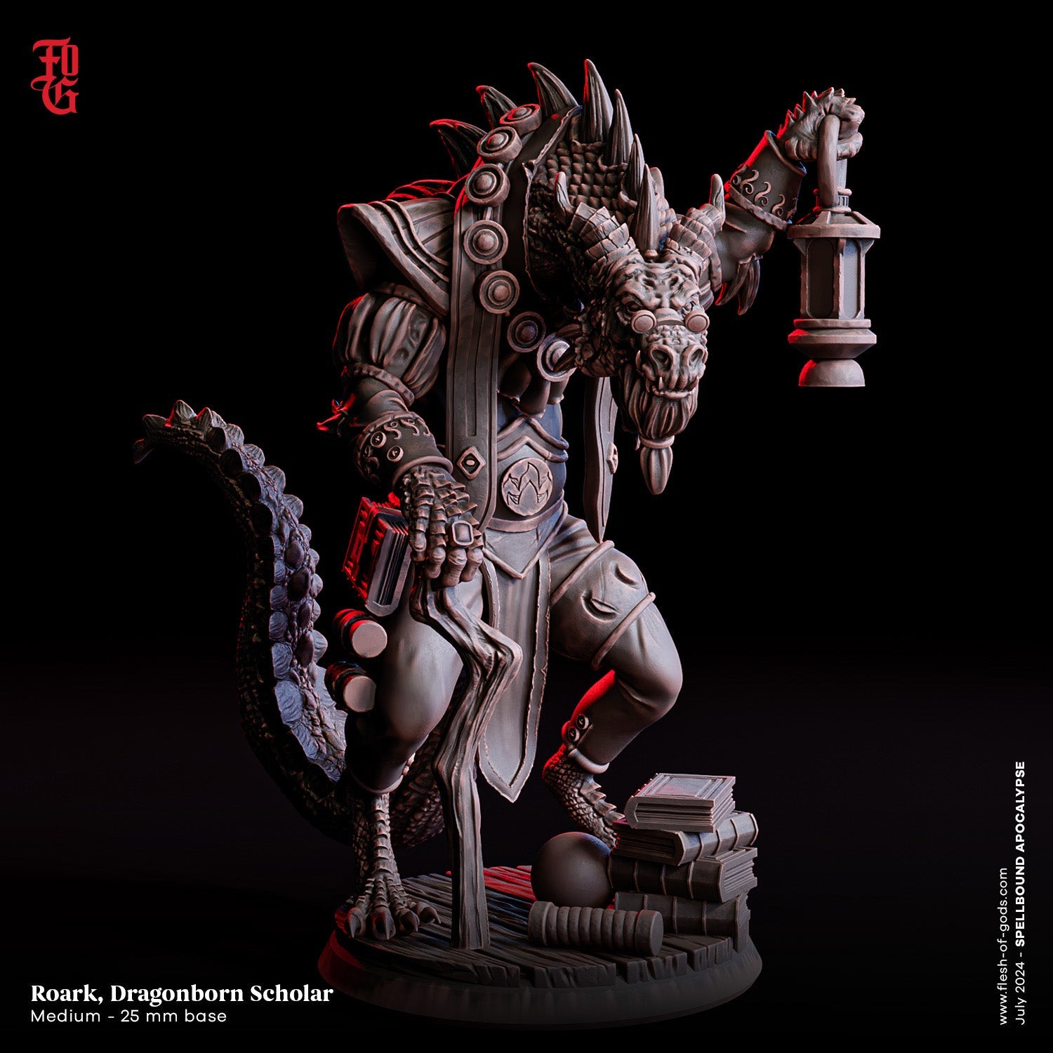 Roark, Dragonborn Scholar - Dungeon Master Minis