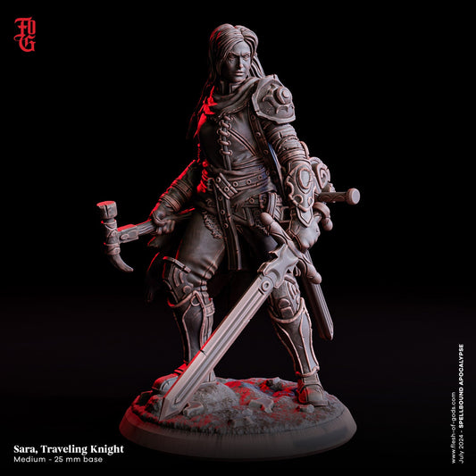 Sara, Traveling Knight - Dungeon Master Minis